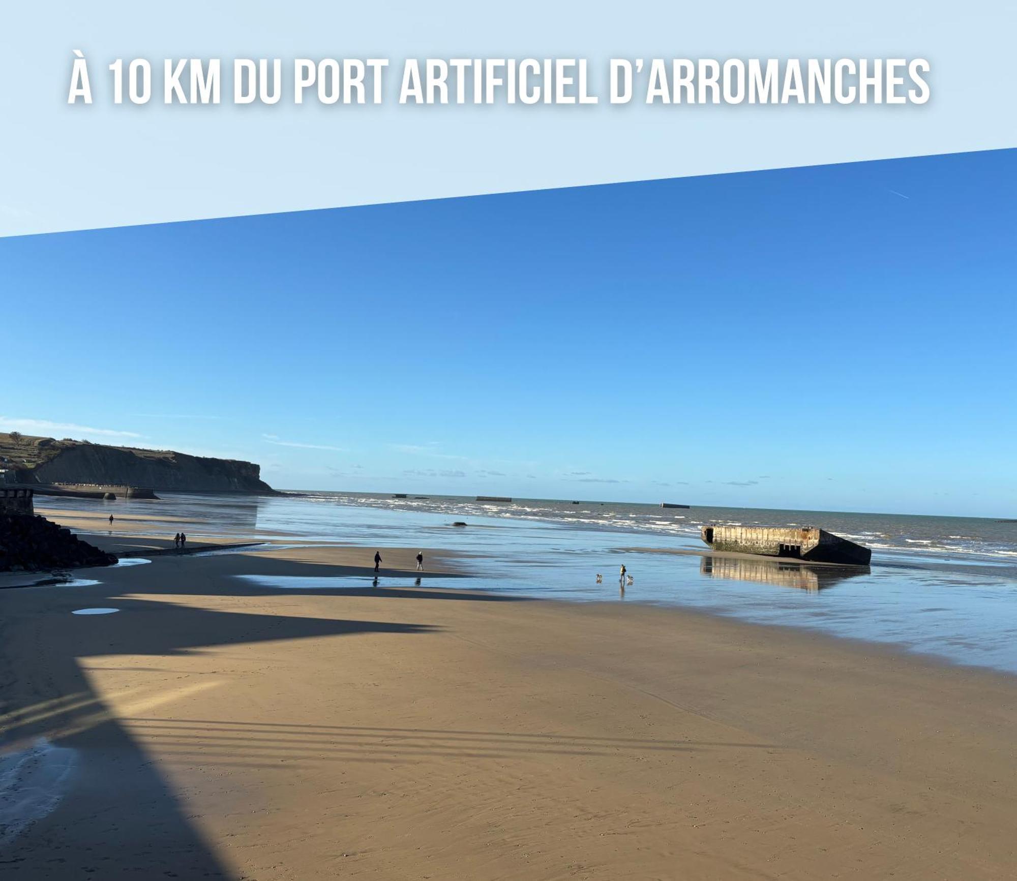 Les Douves Duplex 5 Personnes Lumineux Avec Jardin Et Terrasse Amenagee , Vue Sur Chateau A 5Mn De La Mer, Proche Omaha Beach Et Bayeux Commes Ngoại thất bức ảnh